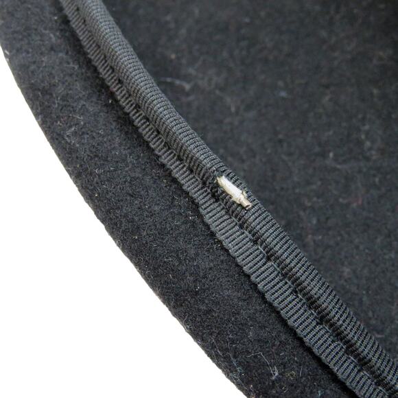 Bollman Hat Co. Mr. Charles 80s Vintage Black Felt Wool Gold Studded Fedora Hat - Picture 5 of 8